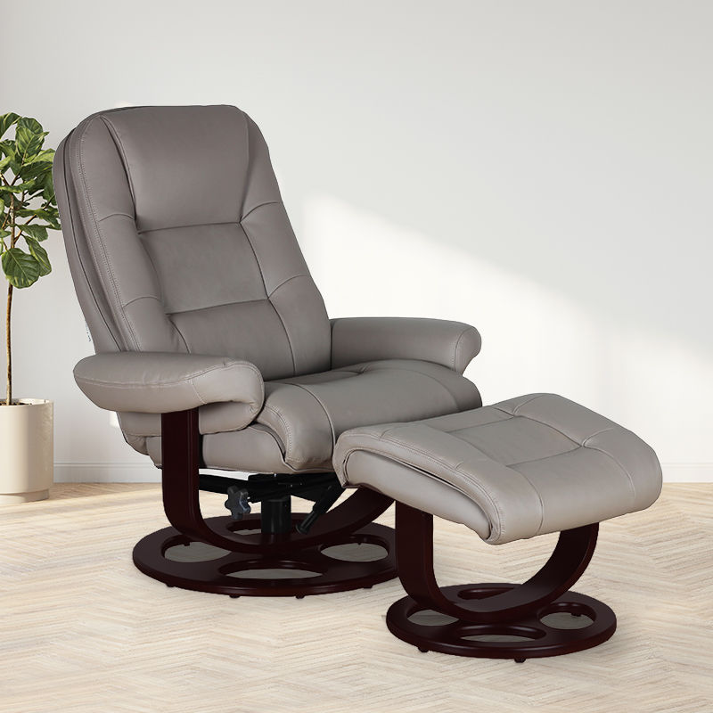 Barcalounger jacque ii leather deals recliner & ottoman